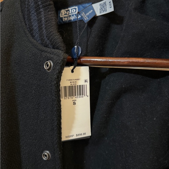 Polo by Ralph Lauren Black Varsity Jacket - Picture 3 of 6